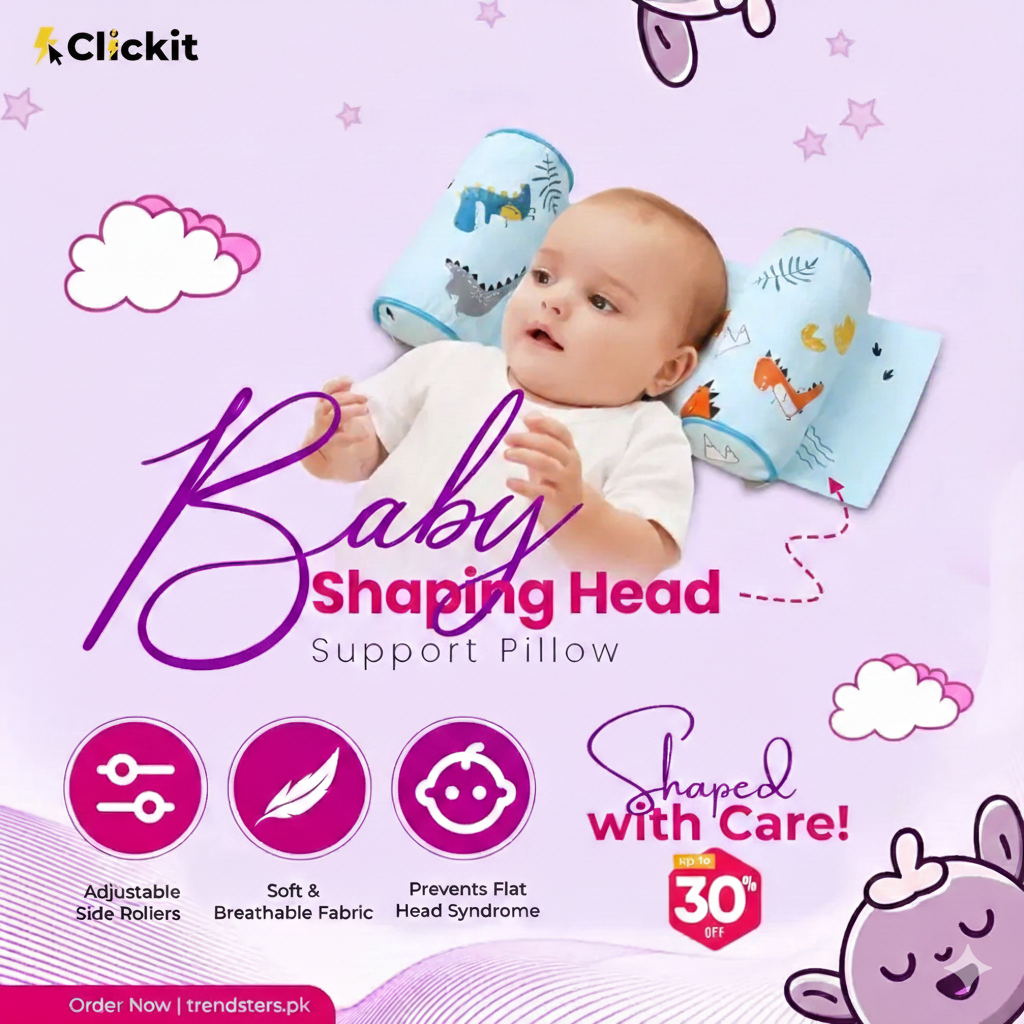 Infant Anti-Flat Head Shaping Support – Ultra Soft Memory Foam